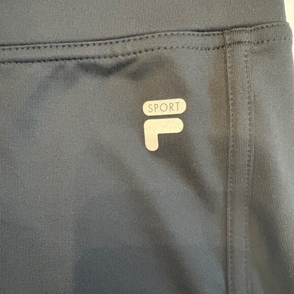 Fila Sport Black Athletic Pants Size L With Mesh Accents & Stretch Fabric - Picture 4 of 9